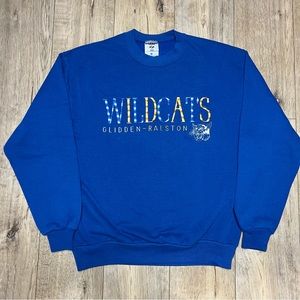 Vintage Jerzees Made in USA Wildcat’s Blue Crewneck Men’s Size Large